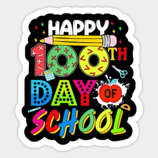 Happy 100 Days Of School 100Th Day Of School Teacher Kids Sticker